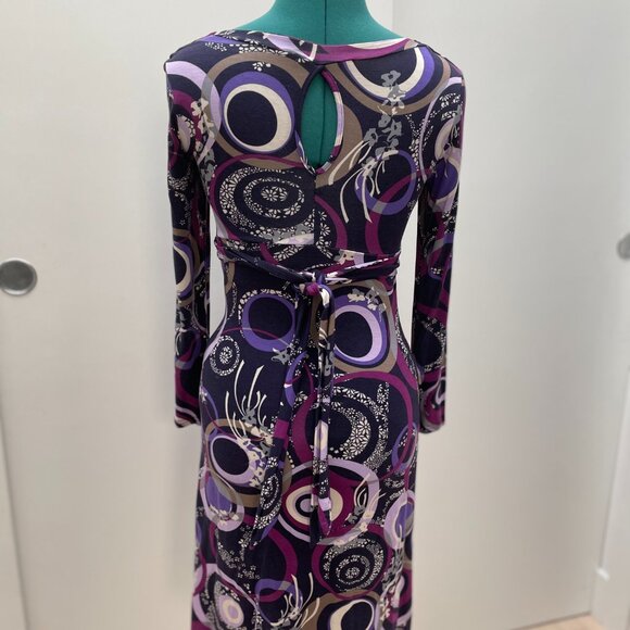 Purple fantasy dress with matching angora cardigan made in Italy - Picture 4 of 5